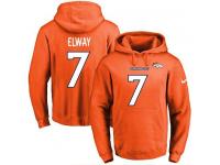 NFL Men's Nike Denver Broncos #7 John Elway Orange Name & Number Pullover Hoodie