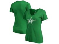 NHL Women's Dallas Stars St. Patrick's Day Authentic Logo Green Limited T-Shirt