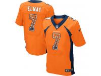 Nike John Elway Elite Orange Home Men's Jersey - NFL Denver Broncos #7 Drift Fashion