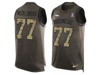 Nike Karl Mecklenburg Green Men's Jersey - NFL Denver Broncos #77 Salute to Service Tank Top