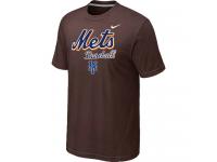 Nike MLB New York Mets 2014 Home Practice T-Shirt - Brown