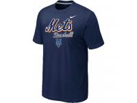 Nike MLB New York Mets 2014 Home Practice T-Shirt - Dark Blue