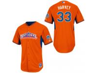 Orange Matt Harvey Women #33 Majestic MLB New York Mets National League 2013 All-Star BP Jersey
