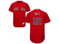 Red Brock Holt Men #12 Majestic MLB Boston Red Sox Flexbase Collection Jersey