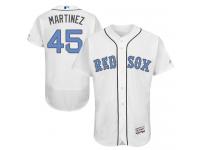 Red Sox #45 Pedro Martinez White Flexbase Authentic Collection 2016 Father Day Stitched Baseball Jersey