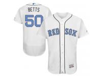 Red Sox #50 Mookie Betts White Flexbase Authentic Collection 2016 Father Day Stitched Baseball Jersey