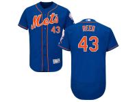Royal Blue Addison Reed Men #43 Majestic MLB New York Mets Flexbase Collection Jersey