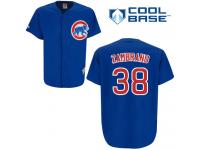 Royal Blue Carlos Zambrano Men #38 Majestic MLB Chicago Cubs Cool Base Alternate Jersey