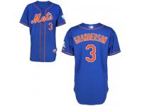 Royal Blue Curtis Granderson Men #3 Majestic MLB New York Mets Cool Base Alternate Home Jersey