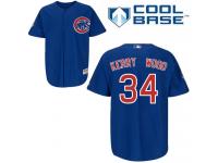 Royal Blue Kerry Wood Men #34 Majestic MLB Chicago Cubs Cool Base Alternate Jersey