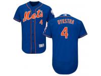 Royal Blue Lenny Dykstra Men #4 Majestic MLB New York Mets Flexbase Collection Jersey