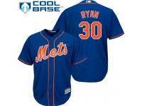Royal Blue  Nolan Ryan Men's Jersey #30 Cool Base MLB New York Mets Majestic Alternate Home