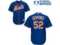 Royal Blue Yoenis Cespedes Men #52 Majestic MLB New York Mets Cool Base Alternate Home Jersey