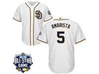 San Diego Padres Alexi Amarista #5 Majestic White 2016 All-Star Patch Authentic Cool Base Jersey