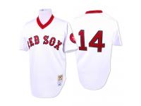 White 1975 Throwback Jim Rice Men #14 Mitchell And Ness MLB Boston Red Sox Jersey