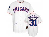 White 1988 Throwback Greg Maddux Men #31 Mitchell And Ness MLB Chicago Cubs Jersey