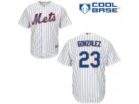 White  Adrian Gonzalez Men's Home Majestic Jersey #23 Cool Base MLB New York Mets