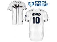 White Alexei Ramirez Men #10 Majestic MLB San Diego Padres Cool Base Home Jersey