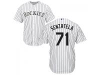 White Antonio Senzatela Men #71 Majestic MLB Colorado Rockies 2016 New Cool Base Jersey