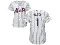 White Authentic Mookie Wilson Women's Jersey #1 Cool Base MLB New York Mets Majestic Home
