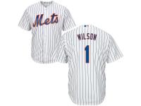 White Authentic Mookie Wilson Youth Jersey #1 Cool Base MLB New York Mets Majestic Home
