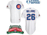 White Billy Williams Men #26 Majestic MLB Chicago Cubs Cool Base Home Jersey