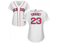 White Blake Swihart Women #23 Majestic MLB Boston Red Sox 2016 New Cool Base Jersey