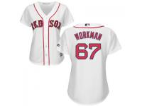 White Brandon Workman Women #67 Majestic MLB Boston Red Sox 2016 New Cool Base Jersey