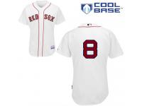 White Carl Yastrzemski Men #8 Majestic MLB Boston Red Sox Cool Base Home Jersey