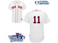 White Clay Buchholz Men #11 Majestic MLB Boston Red Sox 2013 World Series Cool Base Home Jersey