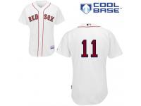 White Clay Buchholz Men #11 Majestic MLB Boston Red Sox Cool Base Home Jersey