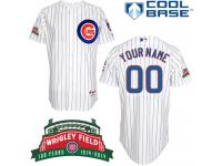 White Customized Youth Majestic MLB Chicago Cubs Cool Base Home Jersey