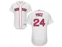 White David Price Men #24 Majestic MLB Boston Red Sox Flexbase Collection Jersey
