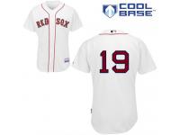 White Fred Lynn Men #19 Majestic MLB Boston Red Sox Cool Base Home Jersey