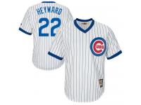White Jason Heyward Men #22 Majestic MLB Chicago Cubs Cooperstown Home Jersey
