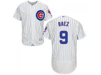 White Javier Baez Men #9 Majestic MLB Chicago Cubs Flexbase Collection Jersey