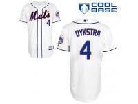 White Lenny Dykstra Men #4 Majestic MLB New York Mets Cool Base Alternate Jersey