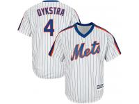 White  Lenny Dykstra Men's Jersey #4 Cool Base MLB New York Mets Majestic Alternate