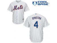 White  Lenny Dykstra Men's Jersey #4 Cool Base MLB New York Mets Majestic Home