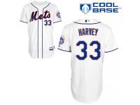 White Matt Harvey Men #33 Majestic MLB New York Mets Cool Base Alternate Jersey