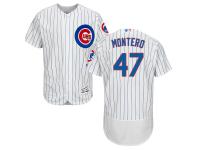 White Miguel Montero Men #47 Majestic MLB Chicago Cubs Flexbase Collection Jersey