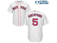 White Nomar Garciaparra Men #5 Majestic MLB Boston Red Sox Cool Base Home Jersey