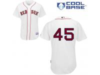 White Pedro Martinez Men #45 Majestic MLB Boston Red Sox Cool Base Home Jersey
