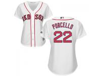 White Rick Porcello Women #22 Majestic MLB Boston Red Sox 2016 New Cool Base Jersey
