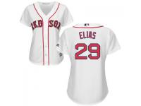White Roenis Elias Women #29 Majestic MLB Boston Red Sox 2016 New Cool Base Jersey