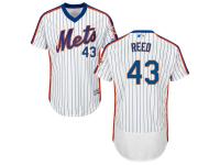 White-Royal Addison Reed Men #43 Majestic MLB New York Mets Flexbase Collection Jersey