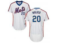 White-Royal Neil Walker Men #20 Majestic MLB New York Mets Flexbase Collection Jersey