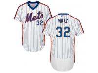 White-Royal Steven Matz Men #32 Majestic MLB New York Mets Flexbase Collection Jersey