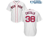 White Rusney Castillo Men #38 Majestic MLB Boston Red Sox Cool Base Home Jersey
