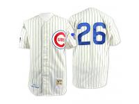 White Throwback Billy Williams Men #26 Mitchell And Ness MLB Chicago Cubs Jersey